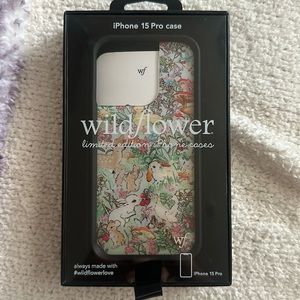 NEW- never used wild flower iPhone 15 pro case
